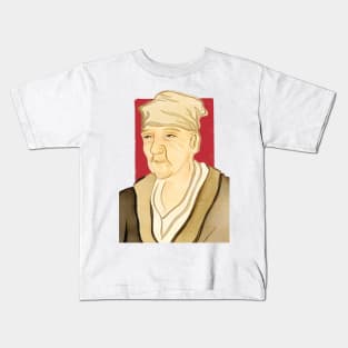 Japanese Poet Matsuo Bashō illustration Kids T-Shirt